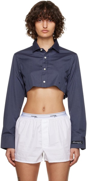 SSENSE Work Capsule – Gray Cropped Shirt