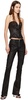 Black Paneled Leather Pants