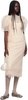 Beige Deep Lace Trim Slip Midi Dress