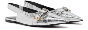 Voyou flat slingbacks in laminated leather