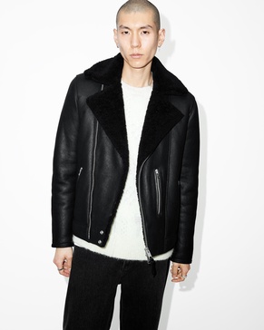 Xena Shearling Biker Jacket