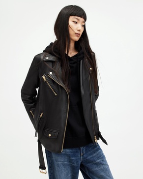 Billie Leather Oversized Biker Jacket