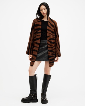 Zoe Oversized Tiger Stripe Cardigan