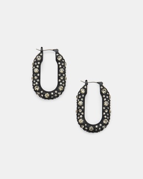 Celeste Embellished Hoop Earrings