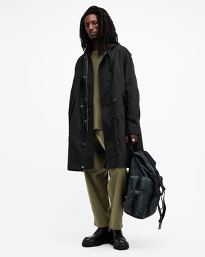 Birdman Hooded Oversized Parka Coat