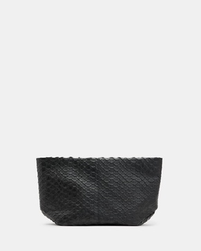 Hex Snake Effect Leather Pouch