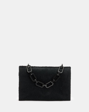 Yua Leather Removable Chain Clutch Bag