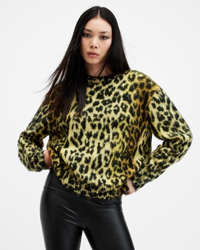 Lex Oversized Leopard Print Sweater