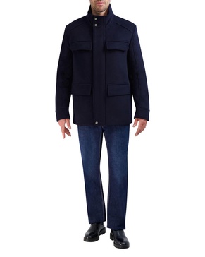 Cole Haan Men's Wool Multi-Pocket Coat