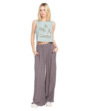 Volcom Women's Stoneshine Junki Wide Leg Beach Pant