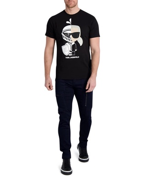 KARL LAGERFELD Men's Karl Knight Printed Graphic Tee Shirt