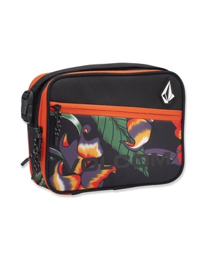 Volcom Men's Insulated Bag Lunch Box, Black Floral Print, One Size