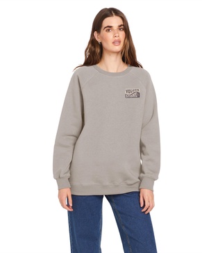 Volcom Women's Stone Magic Boyfriend Crew Fleece Sweatshirt