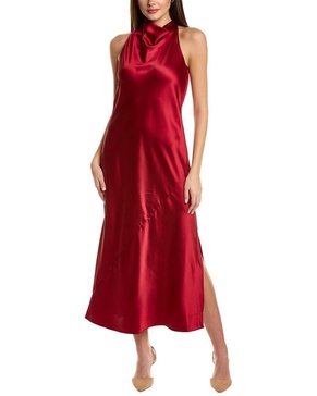 Anne Klein Women's Cowl Neck Satin Midi Dress