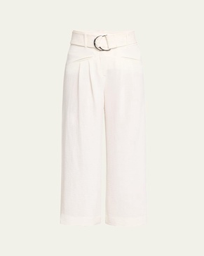 Marguerite Belted Cropped Pants