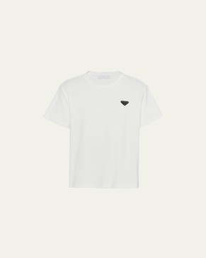 Men's Terry T-Shirt with Triangle Logo