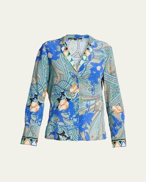 Corey Printed Silk Blouse