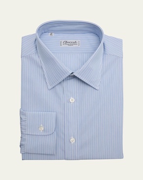 Men's Cotton Multi-Stripe Dress Shirt