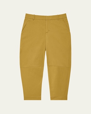 Curved Chino Cropped Pants