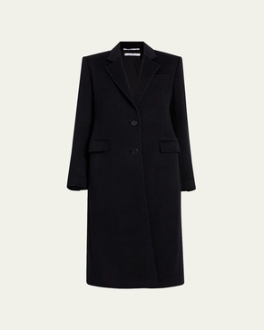 Cashmere Blend Tailored Peacoat