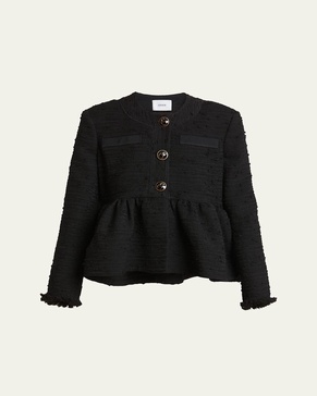 Boxy Cropped Peplum Jacket