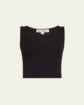 Square-Neck Cropped Tank Top