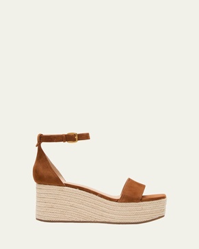 Gianna Suede Platform Espadrilles