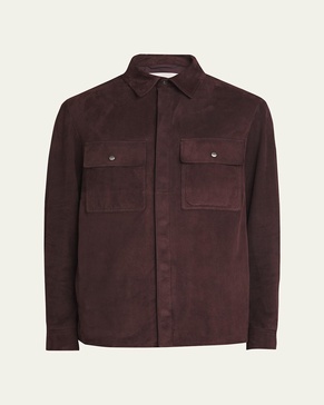 Men's Chinotto Suede Utility Overshirt