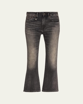 Kick-Flare Mid-Rise Jeans