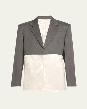 Combo Classic Blazer with Silk Insert