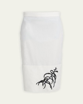 Embroidered Midi Cotton Skirt