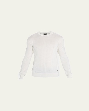 Men's Cashmere-Silk Crewneck Sweater