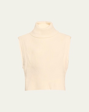 Maple Wool & Cashmere Sleeveless Turtleneck Top