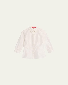 Taffeta Button-Front Shirt