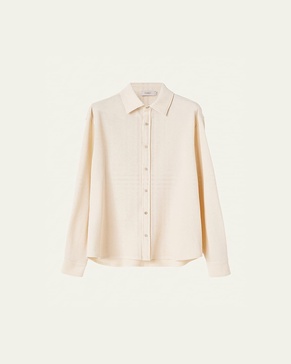 Men's Cotton-Cashmere Piqué Sport Shirt