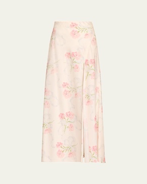 Connie Silk Floral Maxi Skirt