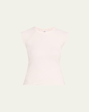 Chloe Ribbed Raglan T-Shirt