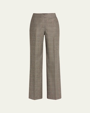 Nemo Plaid Straight-Leg Pants