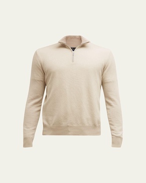 Men's Roadster 1/4-Zip Cashmere Sweater