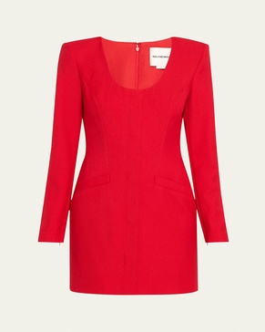 Tailored Wool Mini Dress