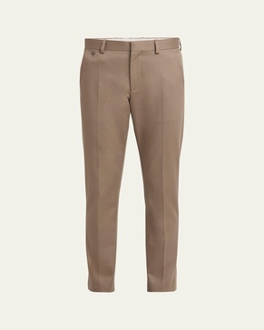 Men's Wool-Cotton Twill Straight Leg Pants