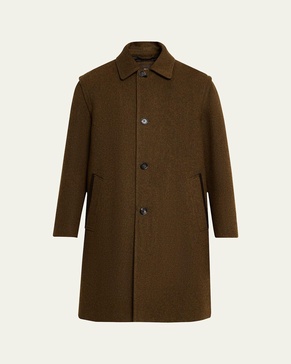 Men's Savile Single-Breasted Overcoat