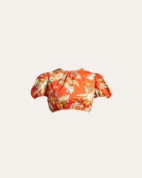 Hydra Floral-Print Cropped Top