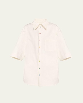 Embroidered Jumbo Short-Sleeve Shirt