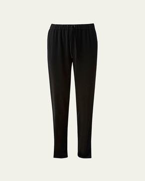 Mike Split-Hem Crepe Pull-On Pants