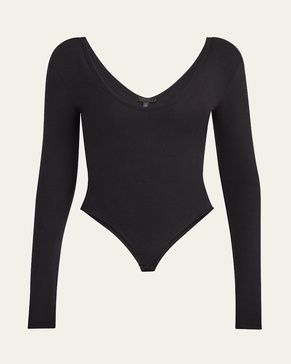 Modal Rib V-Neck Bodysuit