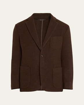 Men's Solid Cashmere Silk Sports Jacket