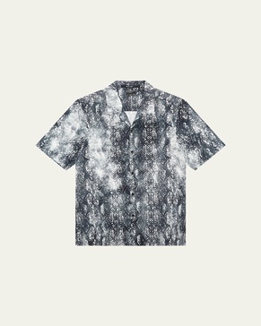 Men's Mamba-Print Camp Shirt