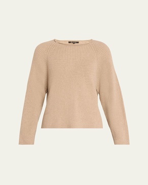 Jimi Ribbed Raglan-Sleeve Sweater