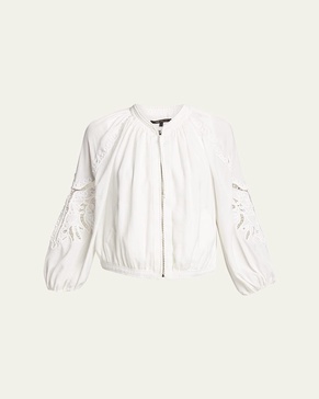 Lenox Blouson-Sleeve Zip Jacket